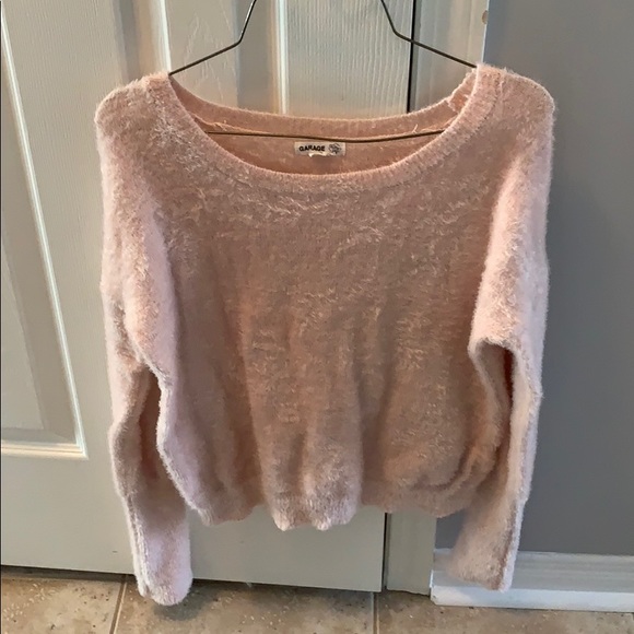 Garage fuzzy pink sweater